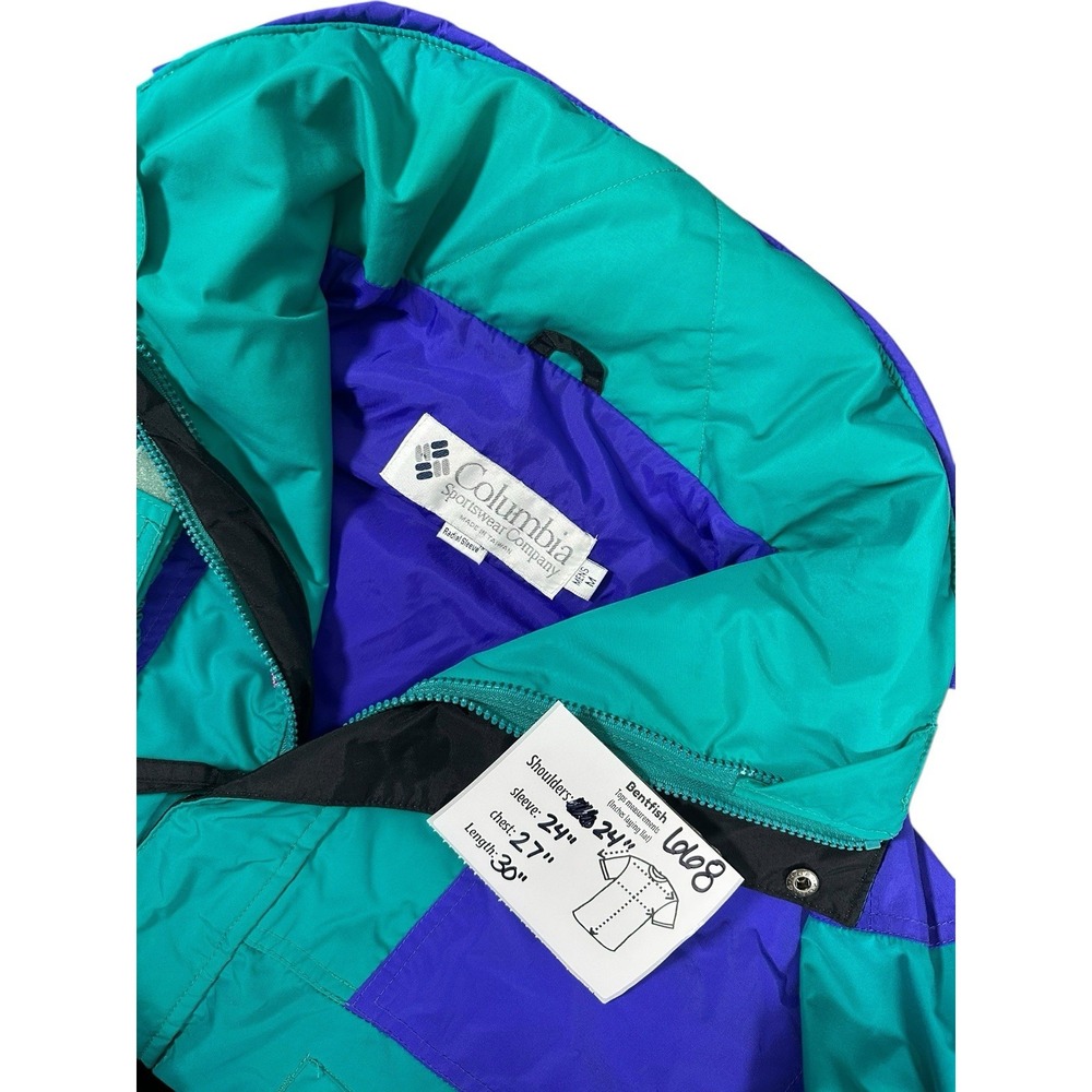 Columbia Vamoose Purple/Green Full Zip Outer Layer Jacket Men's Medium - Picture 7 of 7